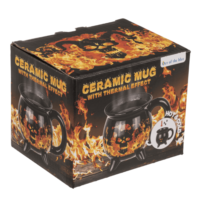 Becher, Feuerteufel, Steingut, Thermoeffekt,