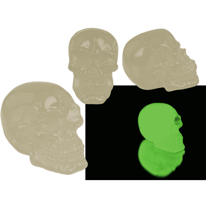Kleiner Totenkopf, leuchtet im Dunkeln,