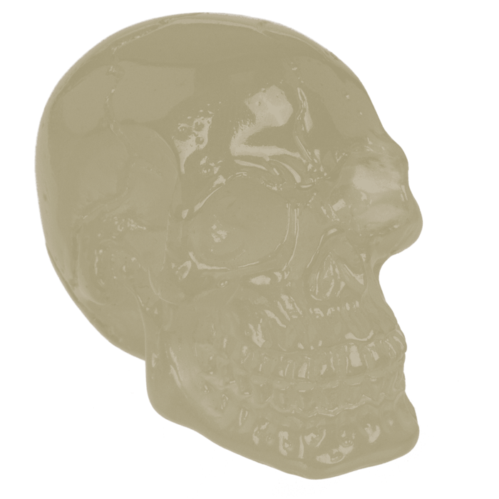 Kleiner Totenkopf, leuchtet im Dunkeln,