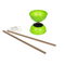 Diabolo mit 2 Holzstäben, Glow in the Dark,