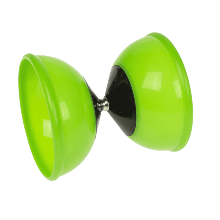 Diabolo mit 2 Holzstäben, Glow in the Dark,