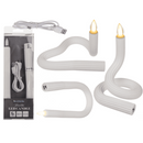 Weiße flexible LED Kerze aus Silikon,