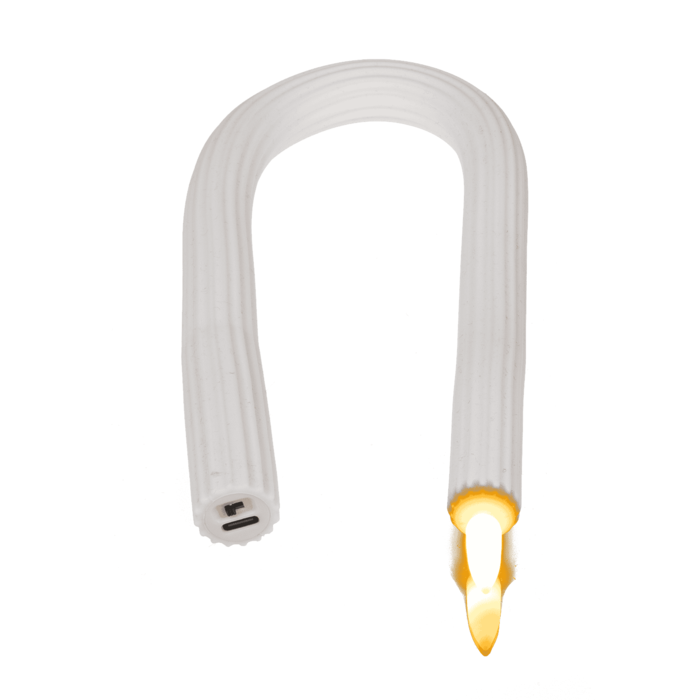 Weiße flexible LED Kerze aus Silikon,
