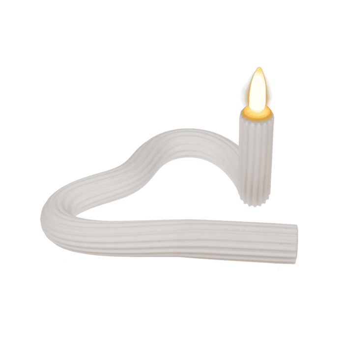 Weiße flexible LED Kerze aus Silikon,