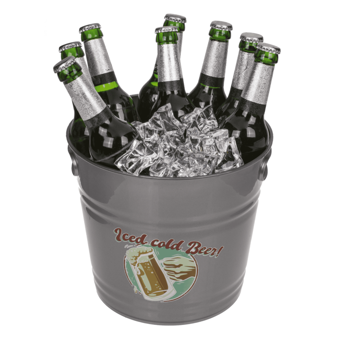 Eiskübel mit Bierlogo,