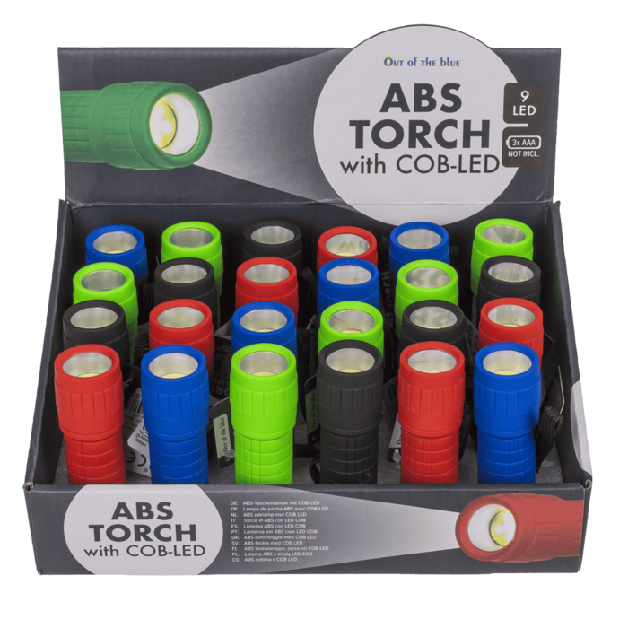 ABS-Taschenlampe mit COB-LED, ca.10 cm,