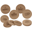 Holz-Untersetzer, mit Spuch und Flaschenöffner,