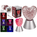 Glitter-Leuchte „Herz“, mit rotem Glitter,