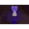 Glitter-Leuchte „Herz“, mit rotem Glitter,