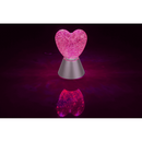Glitter-Leuchte „Herz“, mit rotem Glitter,