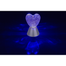 Glitter-Leuchte „Herz“, mit rotem Glitter,