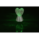 Glitter-Leuchte „Herz“, mit rotem Glitter,