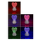 Glitter-Leuchte „Herz“, mit rotem Glitter,