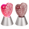 Glitter-Leuchte „Herz“, mit rotem Glitter,
