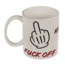 Becher, Fuck off, aus Keramik, 8 x 10 cm,