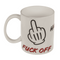 Becher, Fuck off, aus Keramik, 8 x 10 cm,