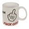 Becher, Fuck off, aus Keramik, 8 x 10 cm,