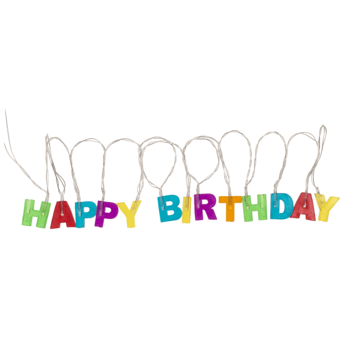 "LED-Lichterkette ""Happy Birthday"", L: 1,70 m.,"