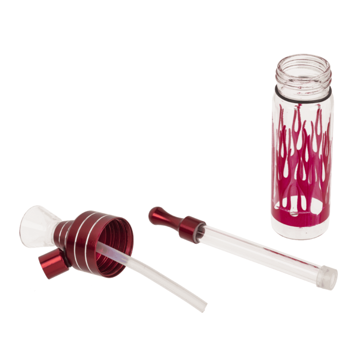 Bong, Classic, 12 cm, mit Mundstück, Glas/Metlall,