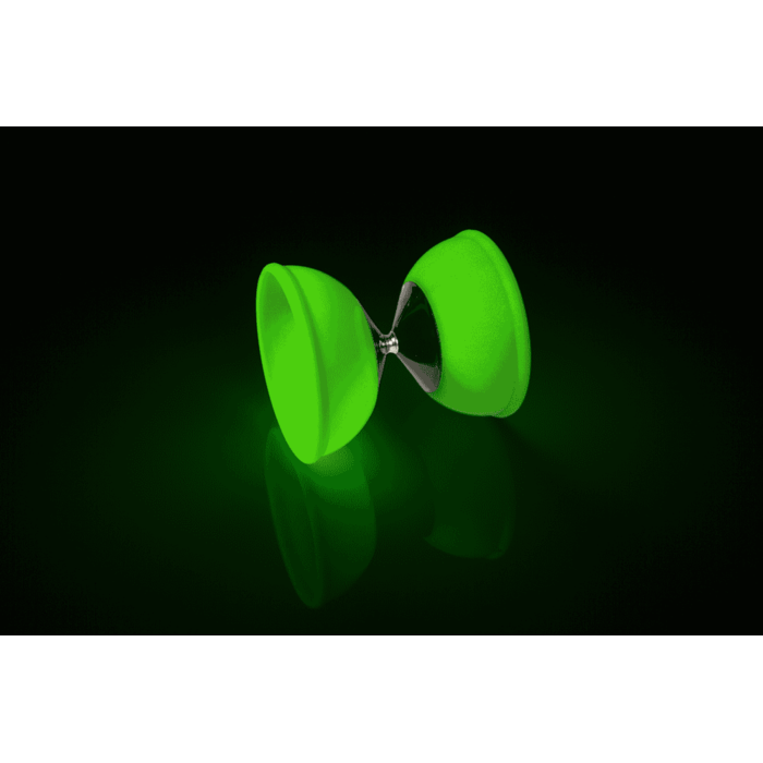 Diabolo mit 2 Holzstäben, Glow in the Dark,
