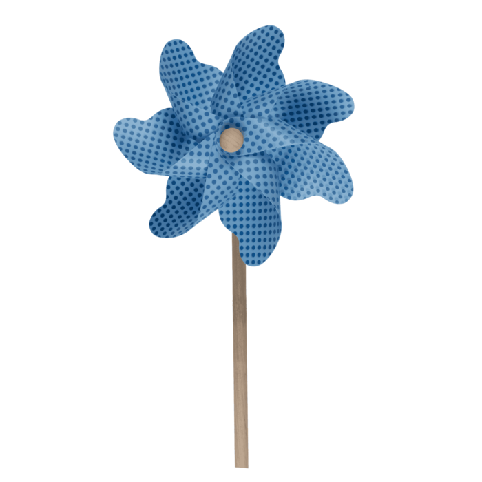 Bunte Windmühle mit Punkten, ca. 17 cm,