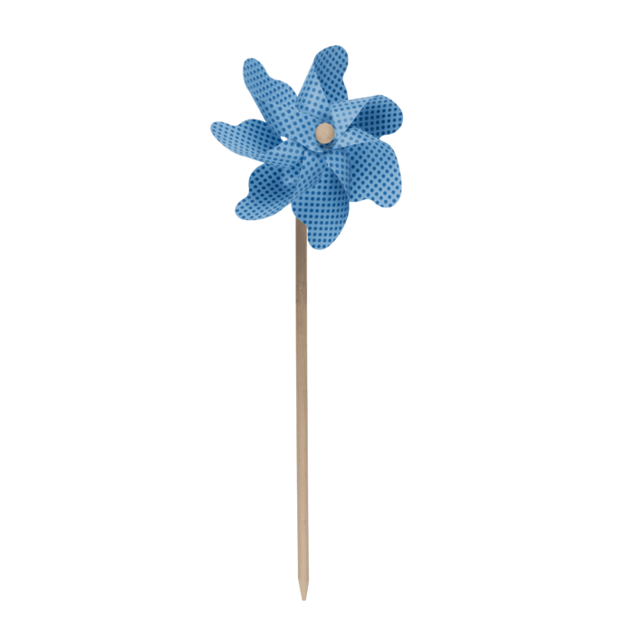 Bunte Windmühle mit Punkten, ca. 17 cm,