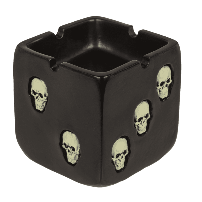Aschenbecher, Totenkopf, Glow in the Dark,