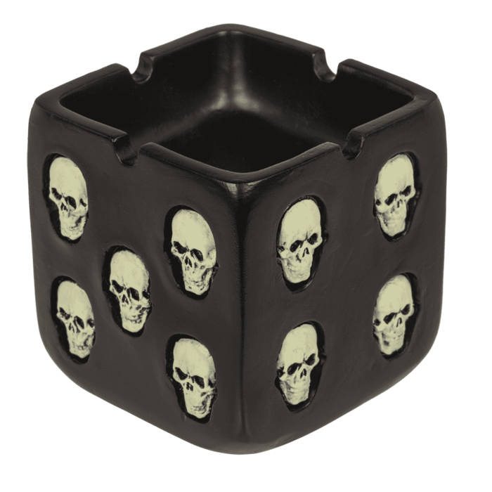 Aschenbecher, Totenkopf, Glow in the Dark,
