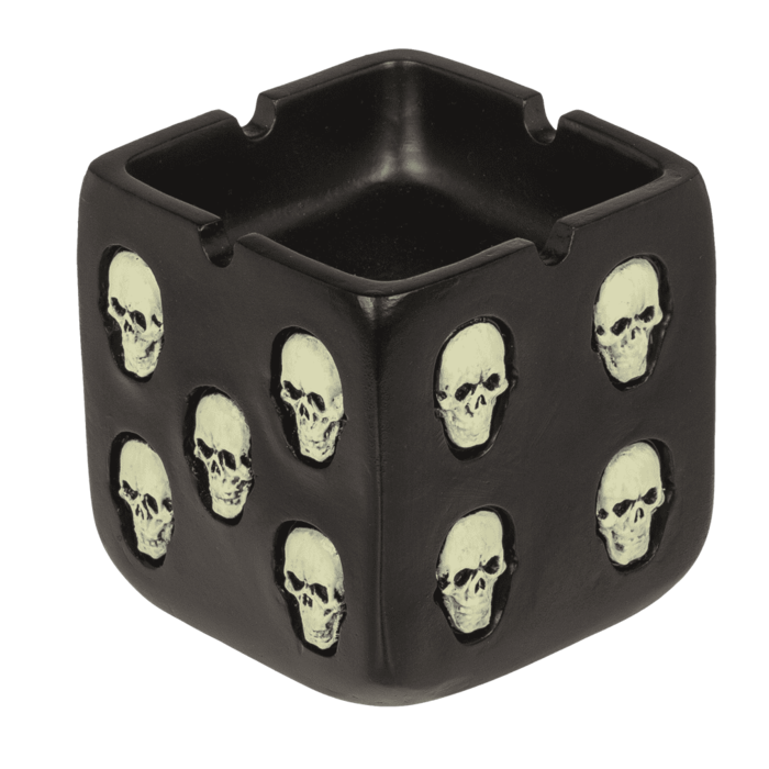Aschenbecher, Totenkopf, Glow in the Dark,