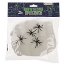 Spinnennetz, Glow in the Dark, inkl. 4 Spinnen,