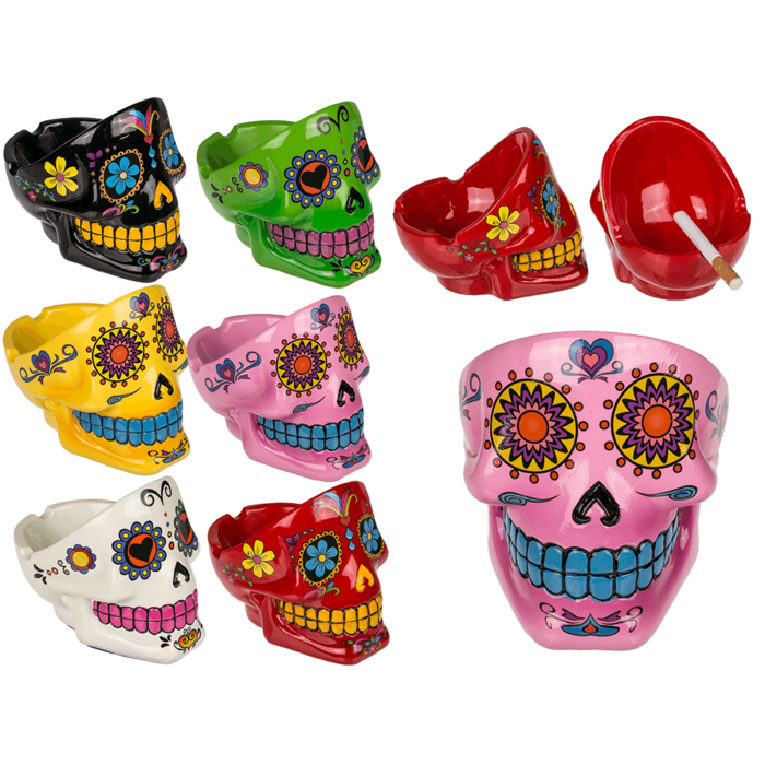 Aschenbecher, Coloured Skull II, ca. 12 cm,