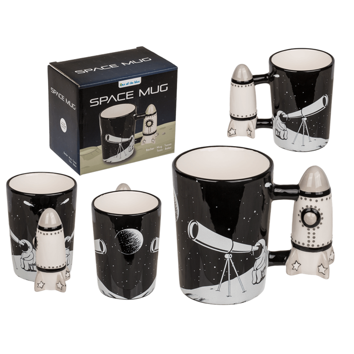 Becher, Astronaut mit Raketengriff,