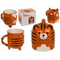 Becher, Tiger, verkehrt herum, ca 12 x 14 cm,