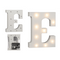 Beleuchteter Holz-Buchstabe E, mit 9 LED,