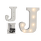 Beleuchteter Holz-Buchstabe J, mit 6 LED,