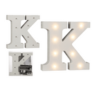 Beleuchteter Holz-Buchstabe K, mit 8 LED,