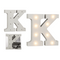 Beleuchteter Holz-Buchstabe K, mit 8 LED,