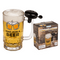Bierglas mit Klingel, ca. 14 x 14,5 cm,