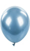 5 Ballons "Metallic", Ø 28cm, hellblau