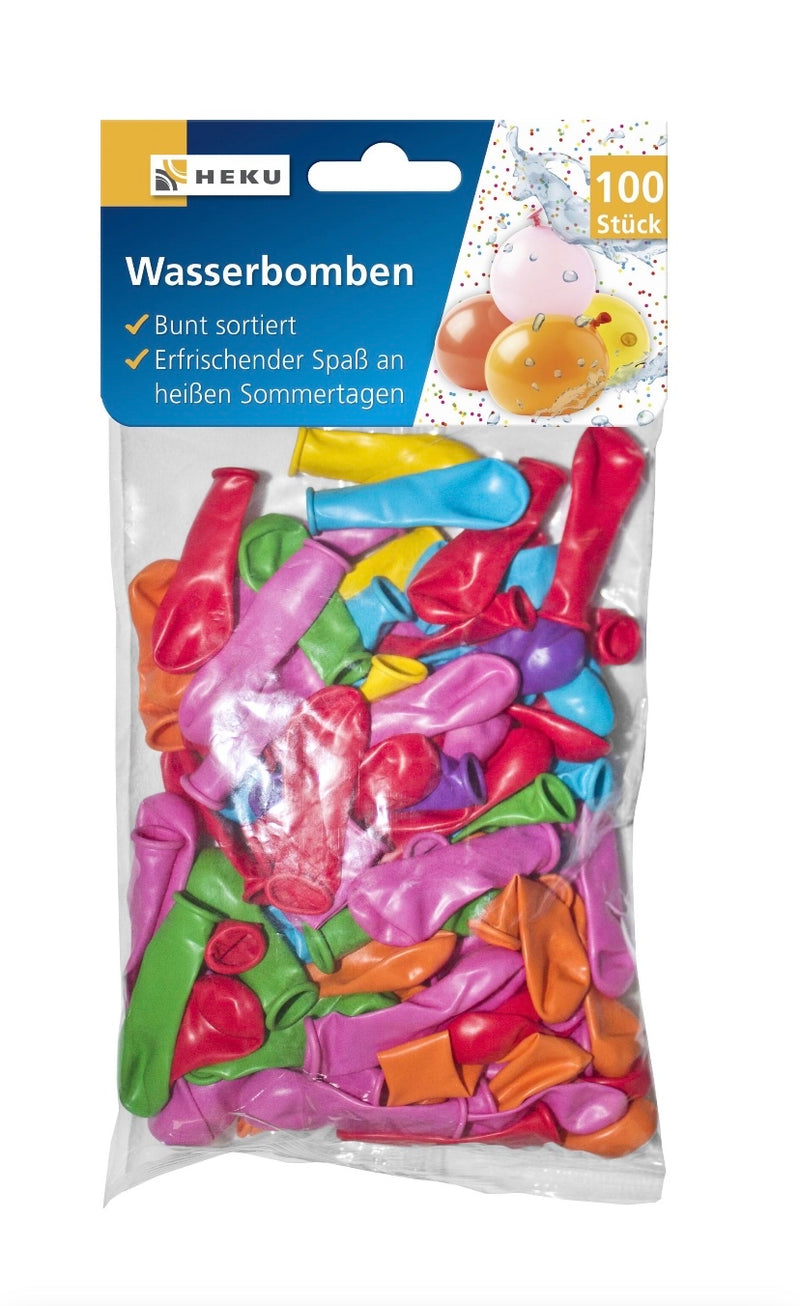 100 Wasserbomben, bunt sortiert