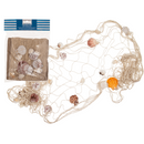 Deko-Fischnetz mit Muscheln, ca. 100 x 200 cm,