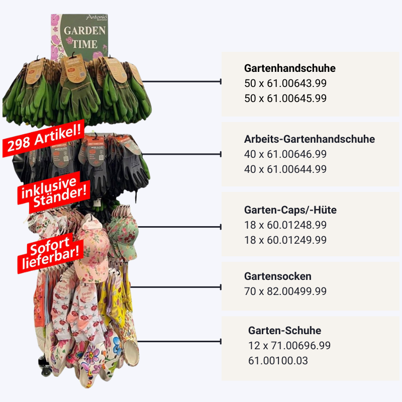 Gartenzeit-Komplettset mit Ständer