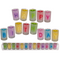 Farbige Kerze im Glas, Happy Birthday,