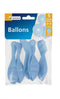 5 Ballons "uni", Ø 25cm, pastell hellblau