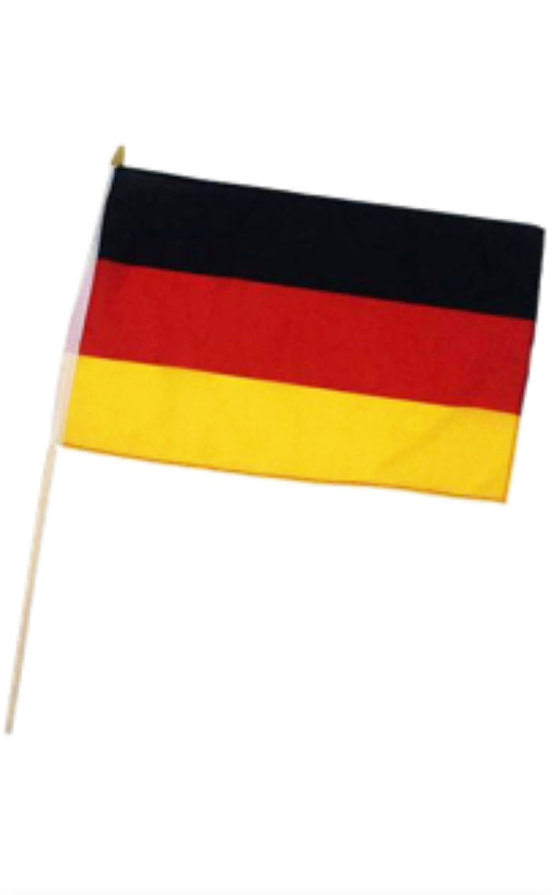 Flagge mit Holzstab, 30*40cm, 100% Polyester, Deutschland