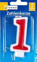 Zahlenkerze, Höhe 6,5cm, 1