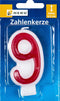 Zahlenkerze, Höhe 6,5cm, 9