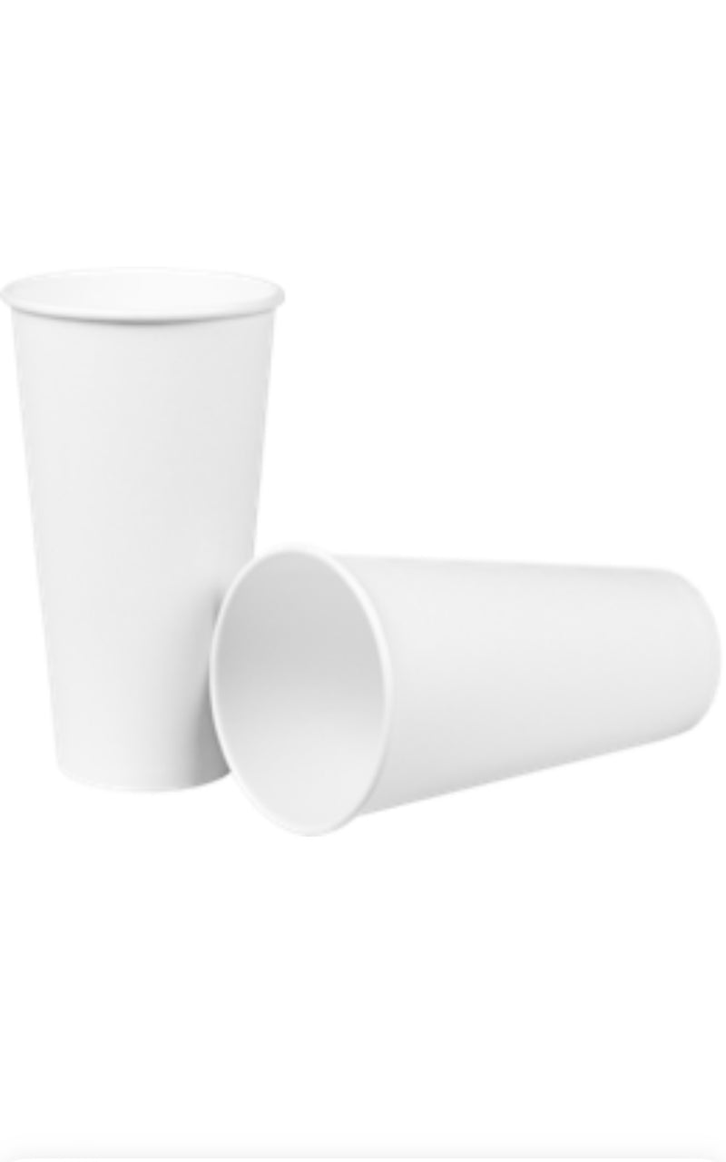 50 Pappbecher, weiß, 0,4l, ca. 320g/m², mit PE-Beschichtung