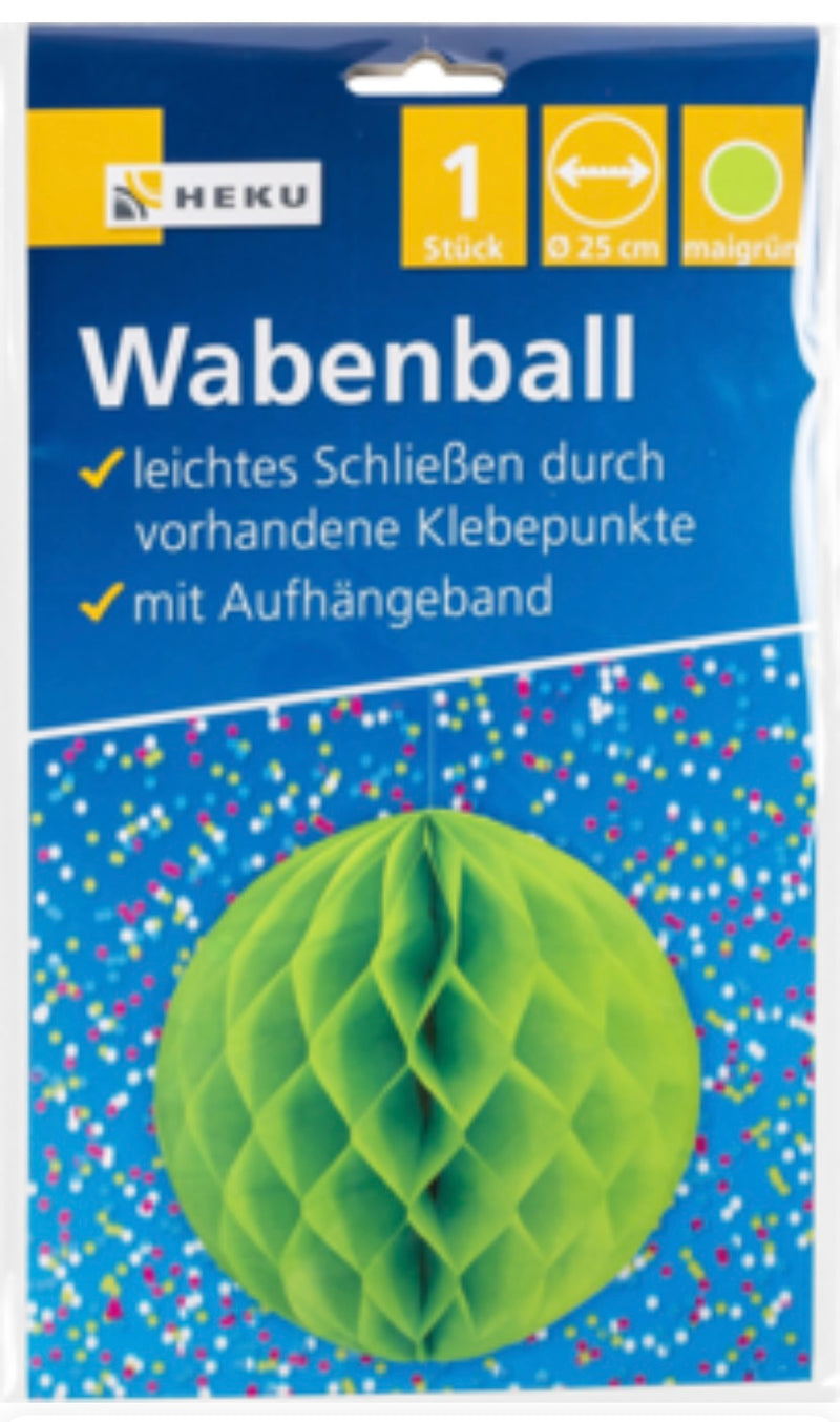 Wabenball, Ø 25cm, maigrün