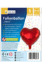 Folienballon "Herz", Ø 45cm, rot, mit Aufblashalm